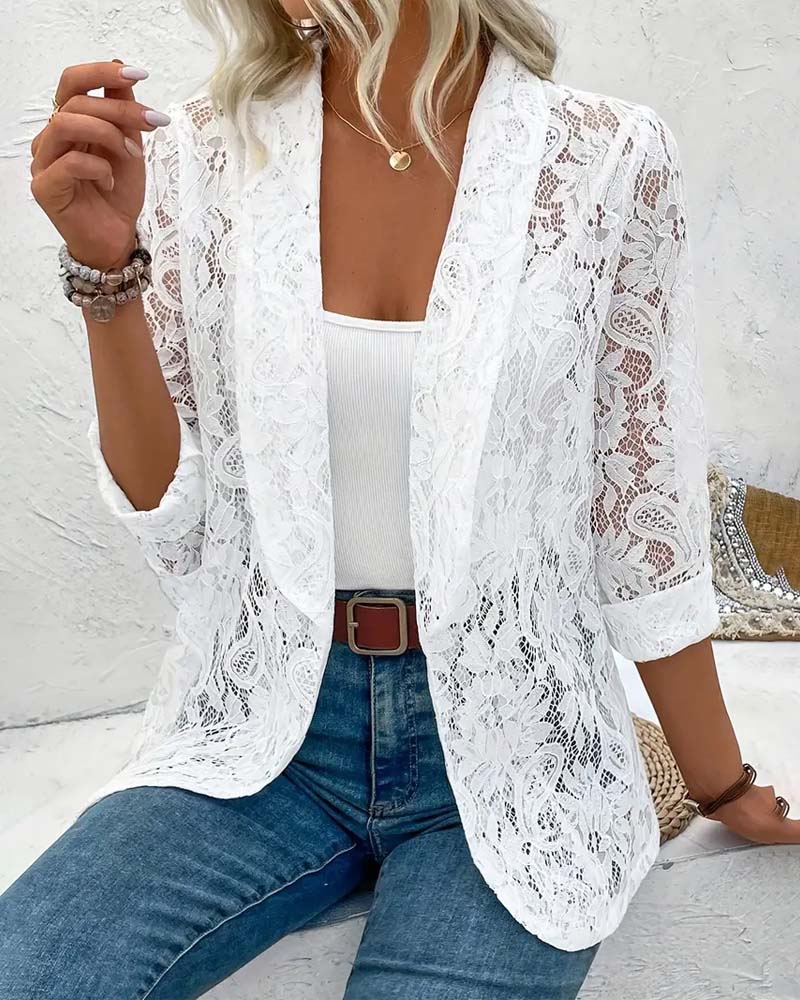 Elegant Blazer with Lace