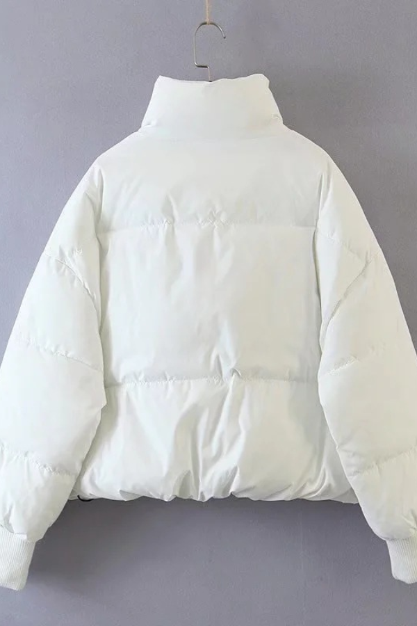 Collar Zipper Pocket Thick Warm Cotton Jacket