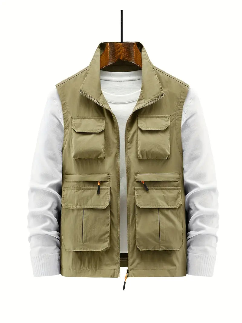 Men's Vest Multi with Pockets with Zipper