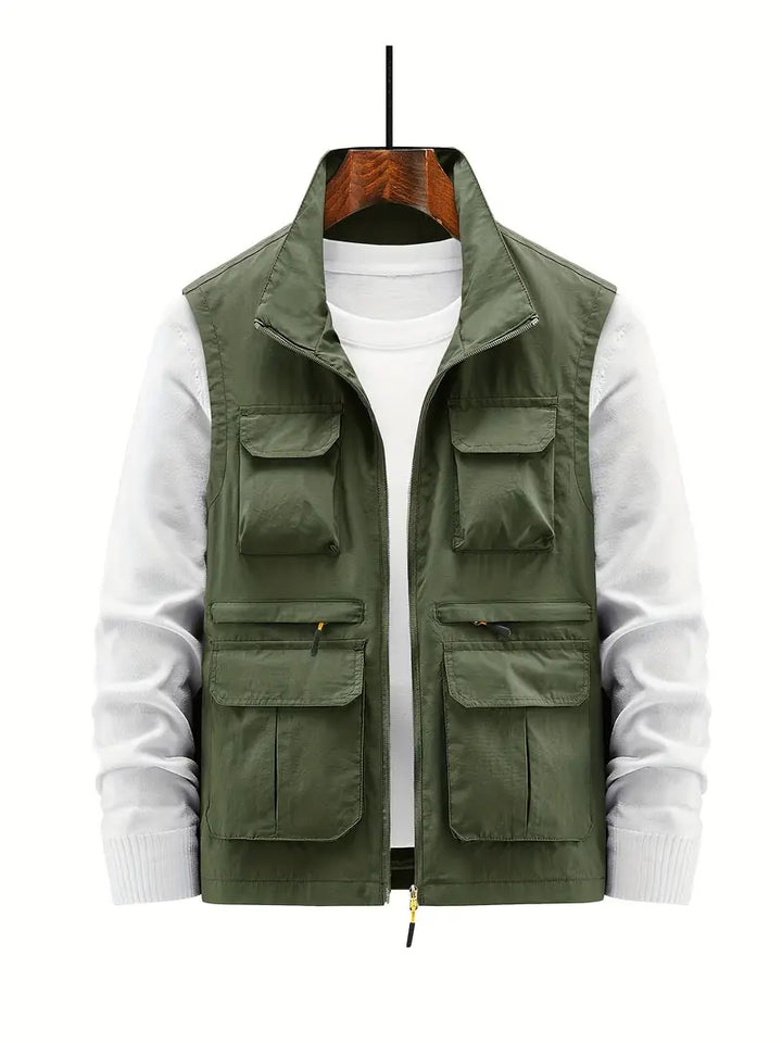 Men's Vest Multi with Pockets with Zipper