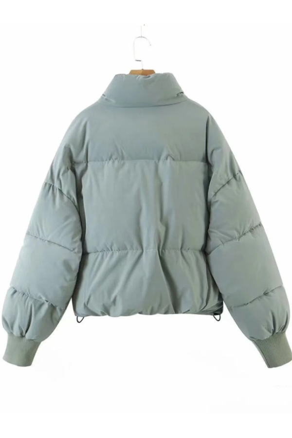Collar Zipper Pocket Thick Warm Cotton Jacket