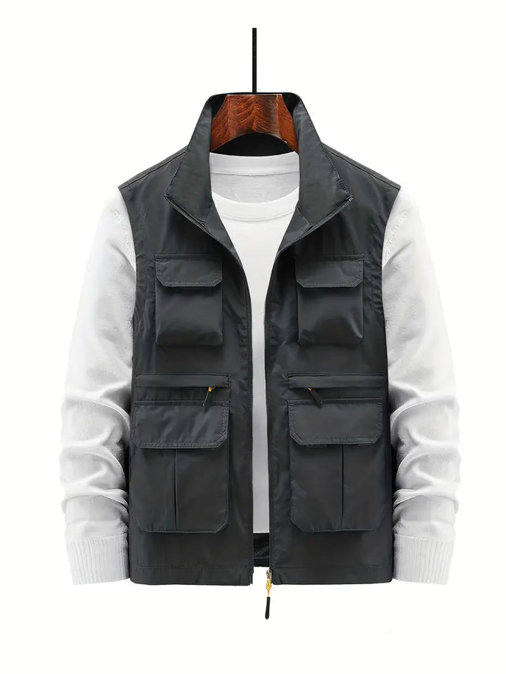 Men's Vest Multi with Pockets with Zipper