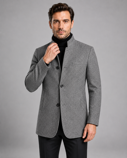 Men's Mandarin Collar Blazer