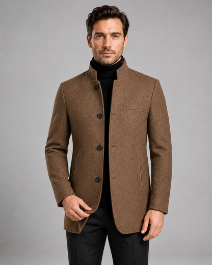 Men's Mandarin Collar Blazer