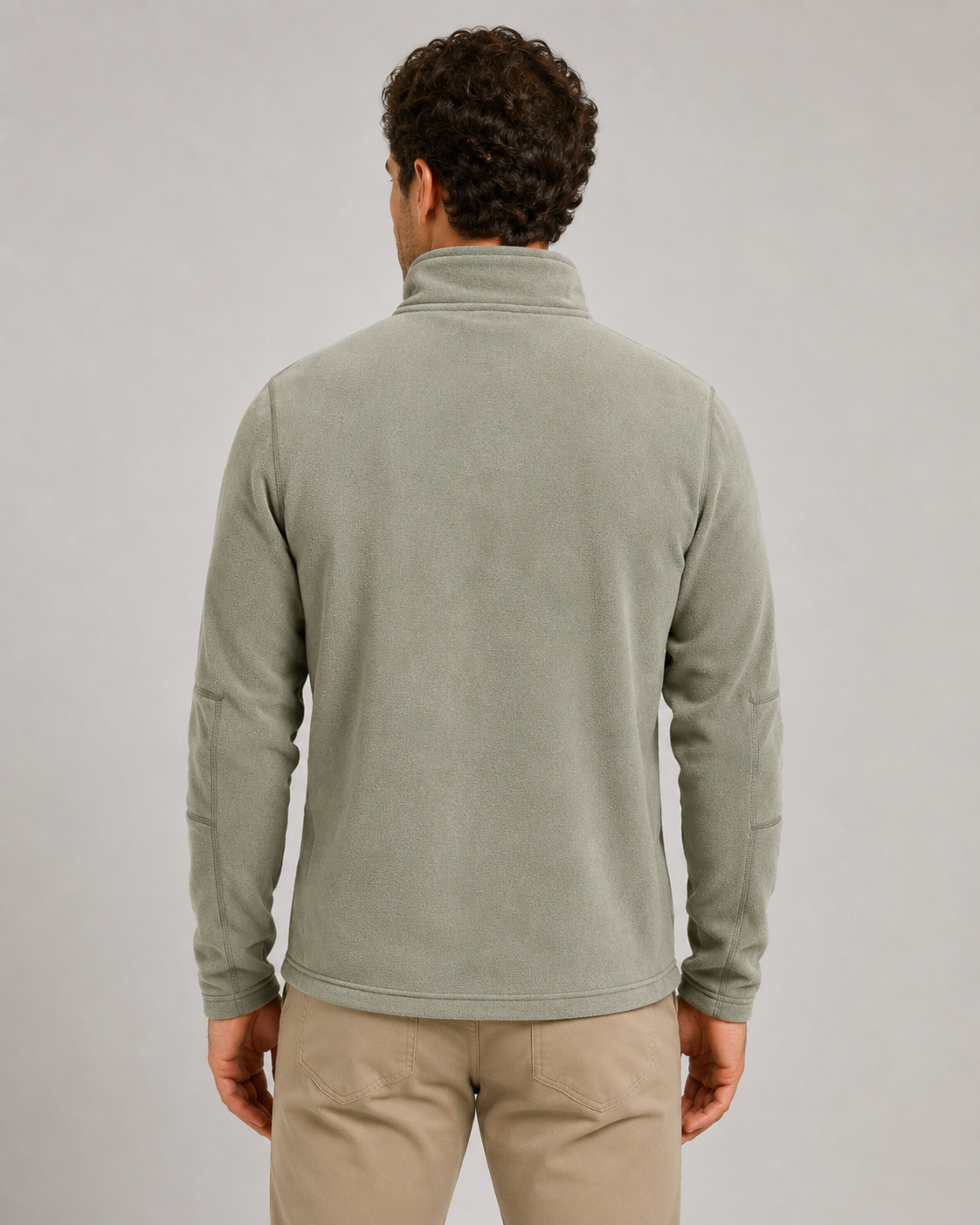 Men's Fleece Quarter Zip Pullover - Stand Collar Regular Fit