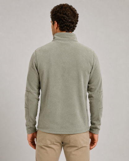 Men's Fleece Quarter Zip Pullover - Stand Collar Regular Fit