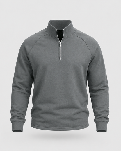Men's Half Zip Pullover – Funnel Neck Raglan Sleeve