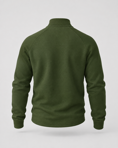 Men's Half Zip Pullover – Funnel Neck Raglan Sleeve