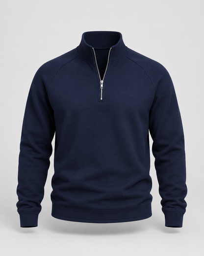 Men's Half Zip Pullover – Funnel Neck Raglan Sleeve