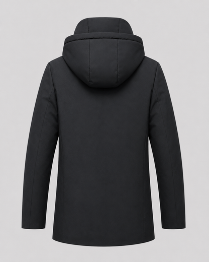 Men's Hooded Insulated Parka with Quilted Lining