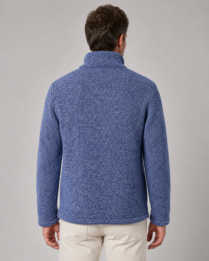 Men's Knitted Button Cardigan - Stand Collar Regular Fit