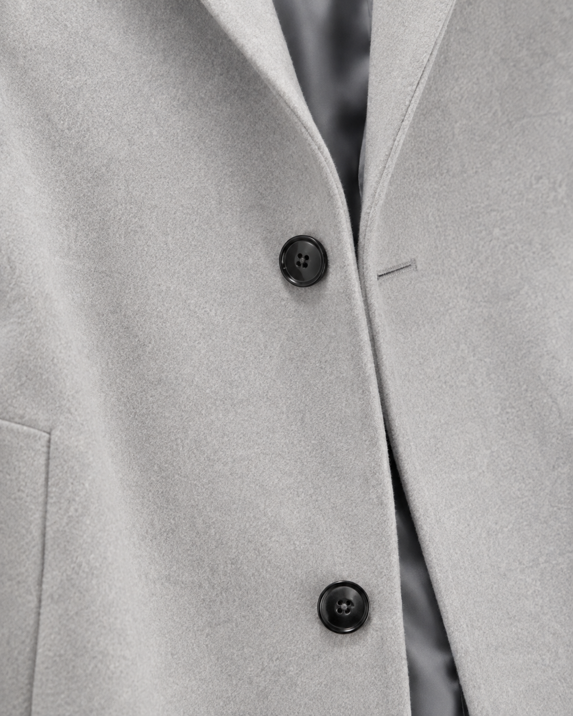Men's Long Single-Breasted Overcoat - Notch Lapel Tailored Fit