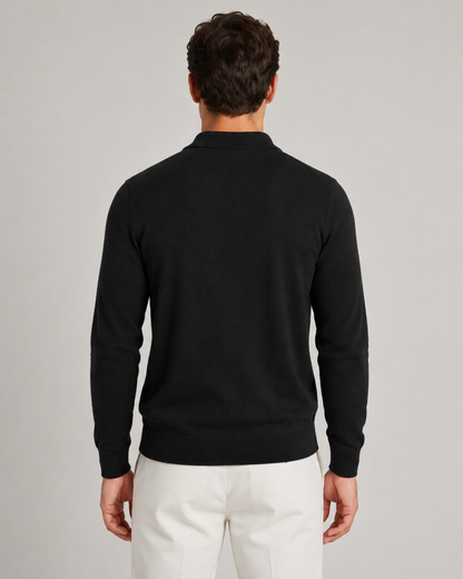 Men's Quarter-Zip Knitted Polo