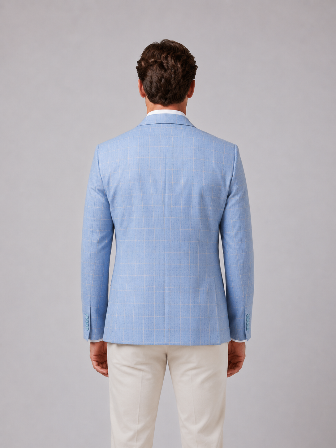 Men's Windowpane Check Blazer - Tailored Fit