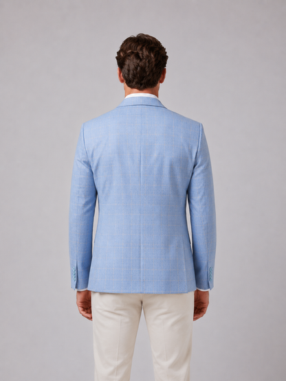 Men's Windowpane Check Blazer - Tailored Fit
