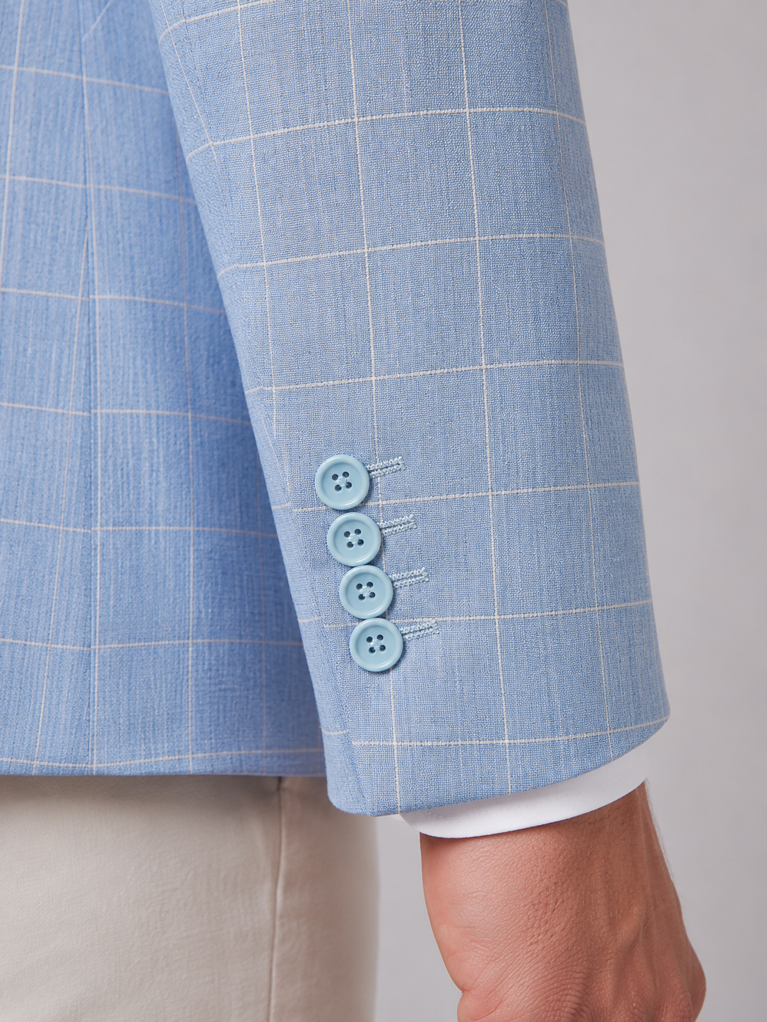 Men's Windowpane Check Blazer - Tailored Fit