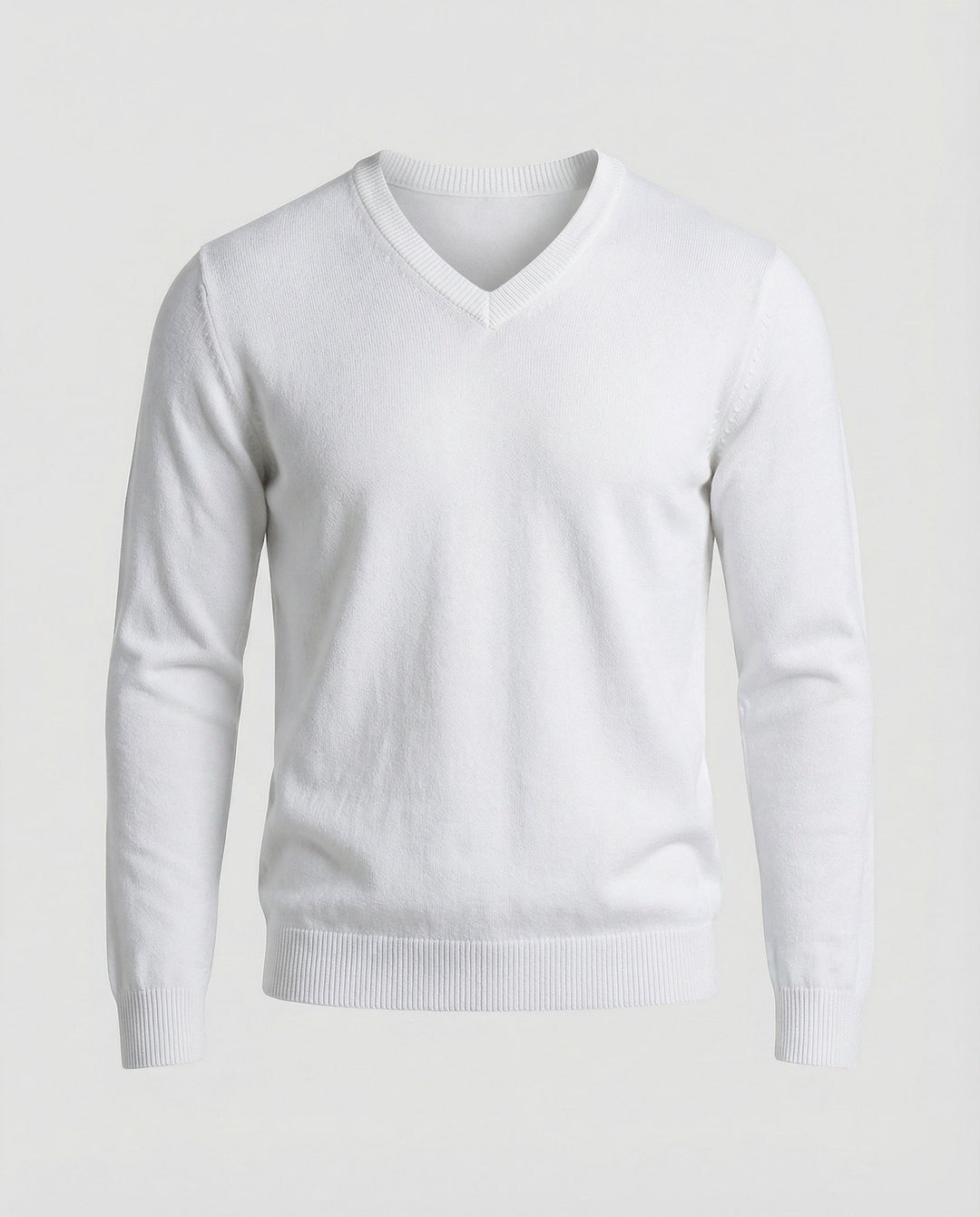 Men's V-neck Fine Knit Sweater