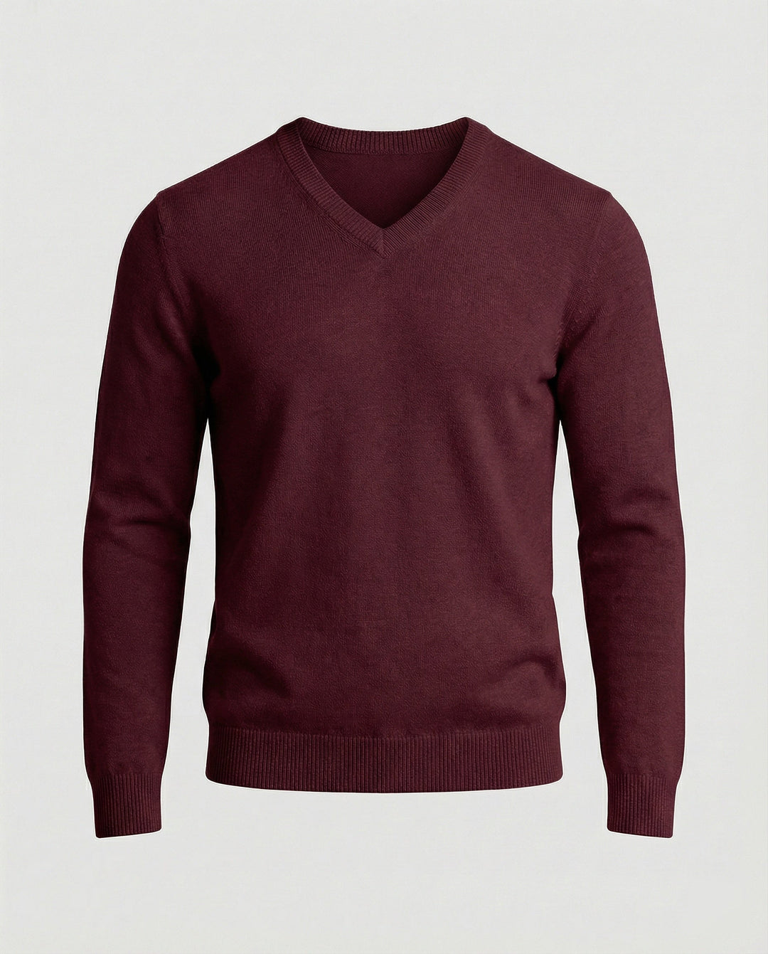 Men's V-neck Fine Knit Sweater