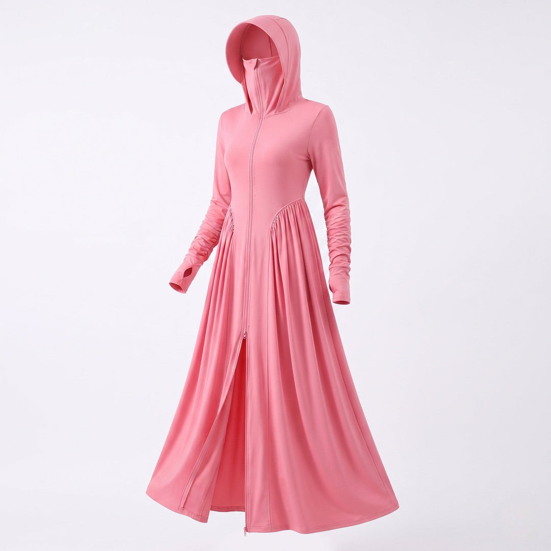 Women UV Protection Maxi Jacket with Hood