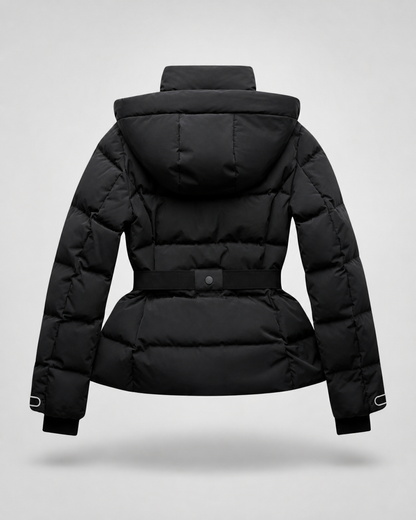 Women's Hooded Belted Puffer Jacket