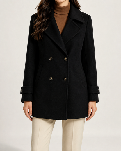 Women's Double-Breasted Short Tailored Winter Coat