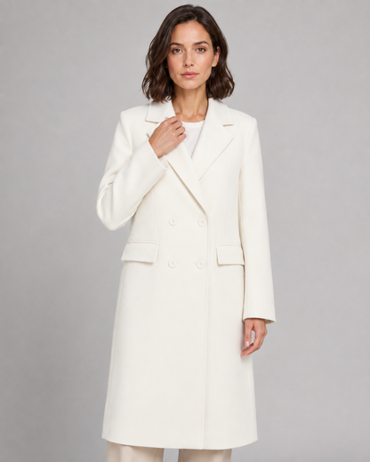 Women's Double-Breasted Tailored Long Winter Coat