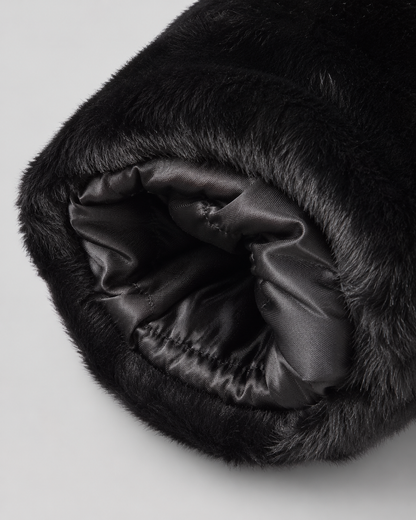 Women's Hooded Faux Fur Jacket with Zip Front