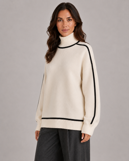 Women's Oversized Roll Neck Knit Sweater