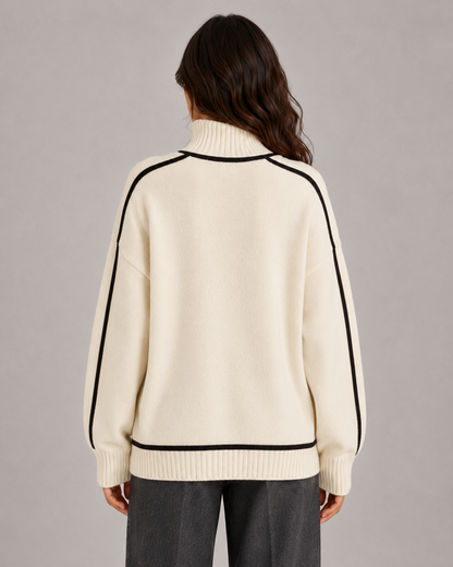 Women's Oversized Roll Neck Knit Sweater
