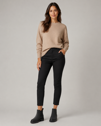 Women's Chelsea Boots - Suede-Look Chunky Lug Sole