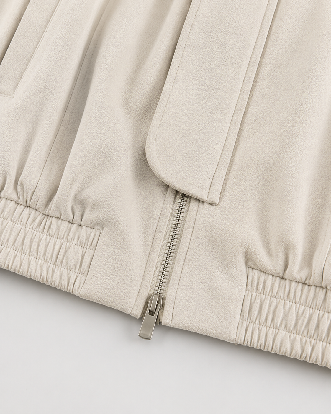 Women's Cropped Barn Jacket - Faux Suede Contrast Collar