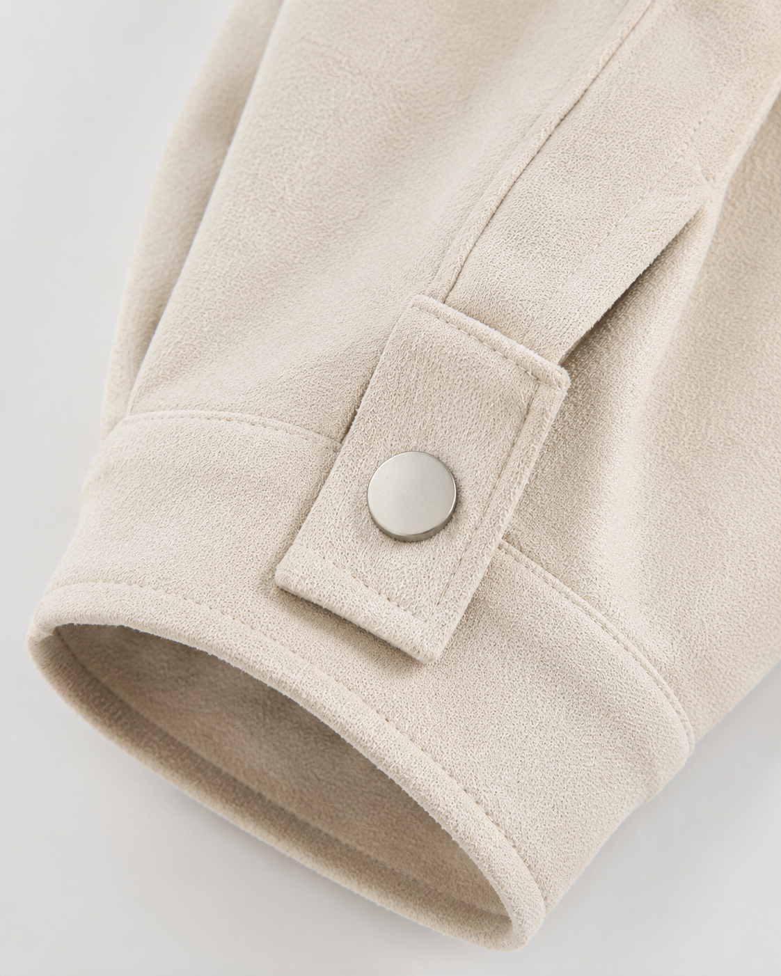 Women's Cropped Barn Jacket - Faux Suede Contrast Collar