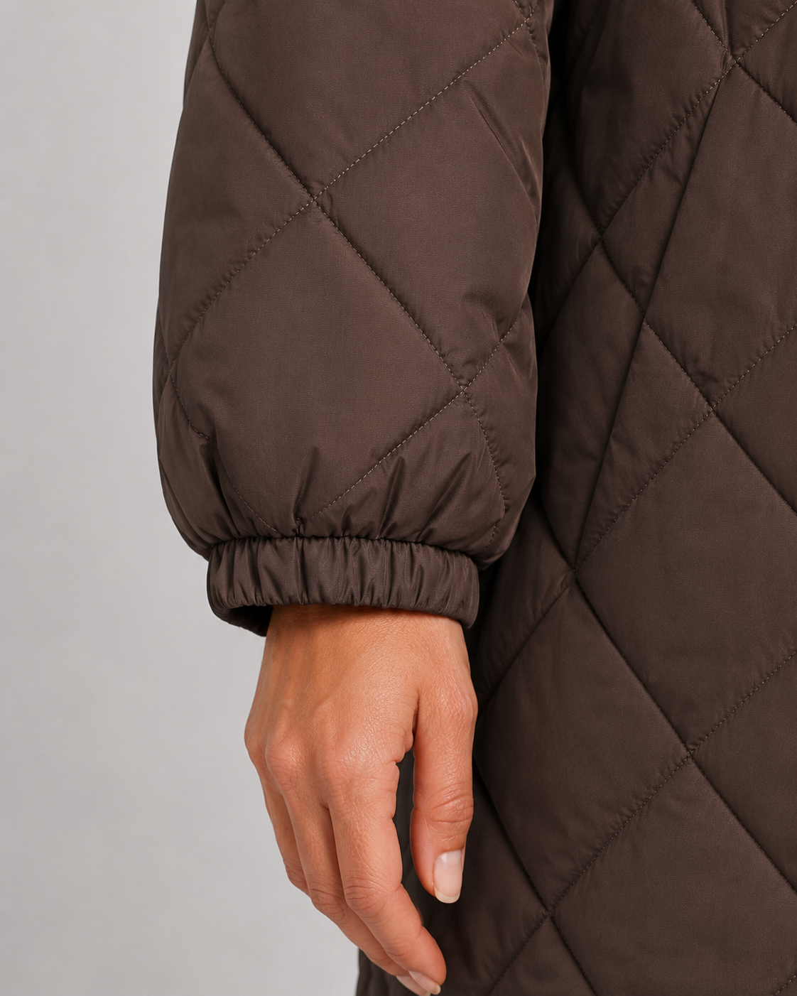 Women's Long Quilted Hooded Puffer Coat - Zip Front Relaxed Fit