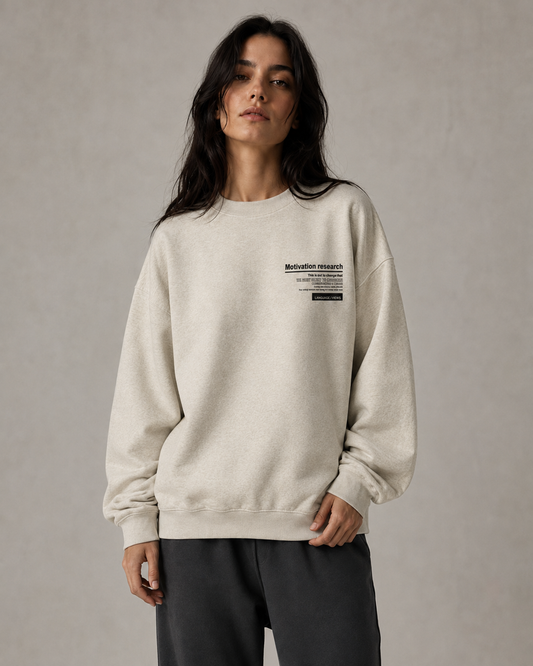 Women's Oversized Graphic Sweatshirt - Drop Shoulder Crew Neck